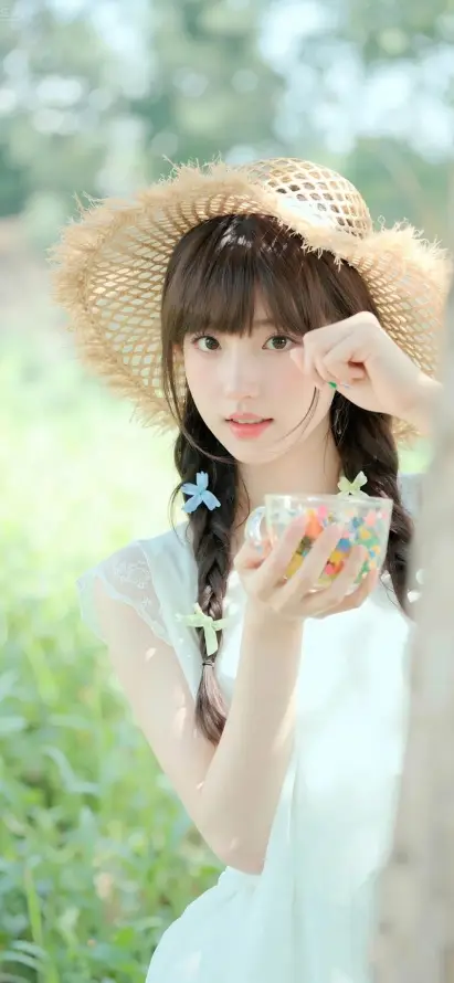 4k清新壁纸 - 草地 - 麻花辫 - 手机壁纸「哲风壁纸」