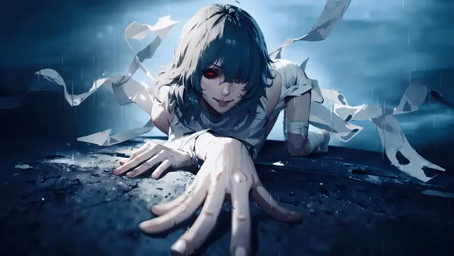 3k暗系壁纸-高槻泉和白发-破碎布条热门的壁纸「哲风壁纸」