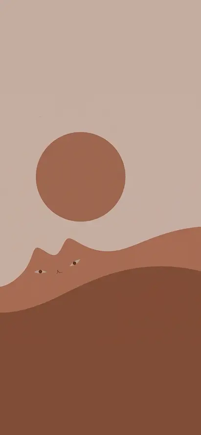4k太阳壁纸 - 山丘 - 插画 - 猫猫「哲风壁纸」