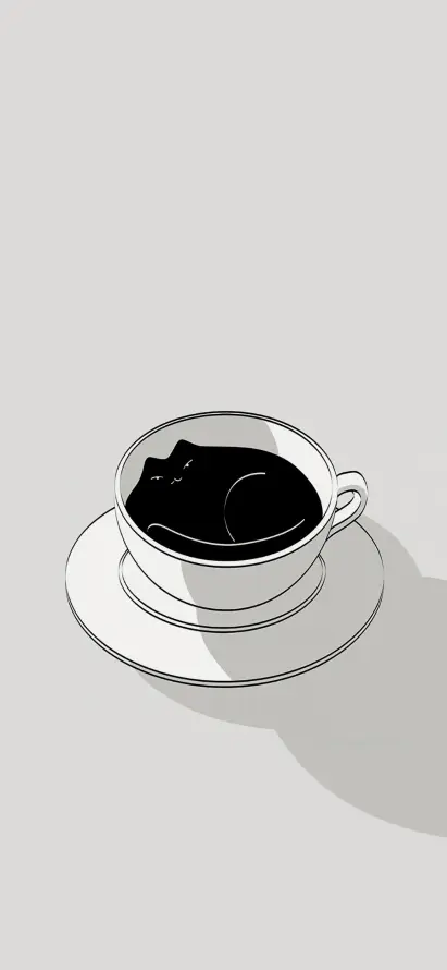 4k插画壁纸 - 极简 - 猫猫 - 简约「哲风壁纸」