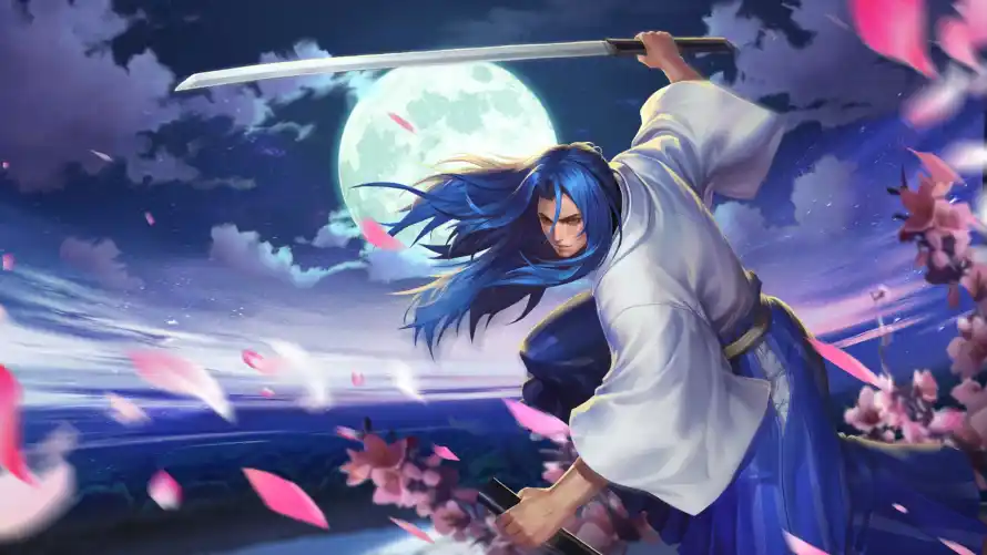 4k月夜壁纸 - 樱花 - 长剑 - 橘右京「哲风壁纸」