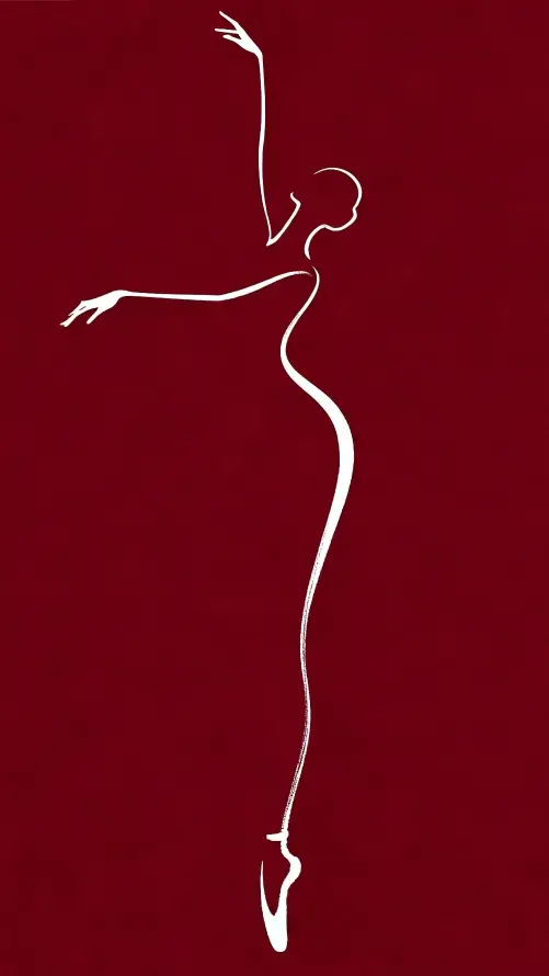 4k极简壁纸 - 线条 - 舞蹈 - 芭蕾「哲风壁纸」