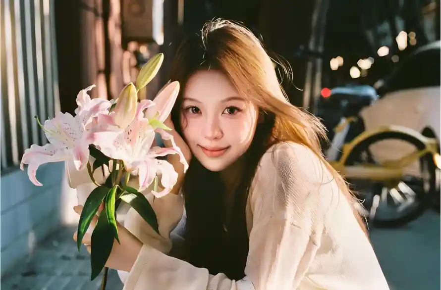 4k城市壁纸 - 美女 - 长发 - 百合花「哲风壁纸」 4k城市壁纸 - 美女 - 长发 - 百合花「哲风壁纸」
