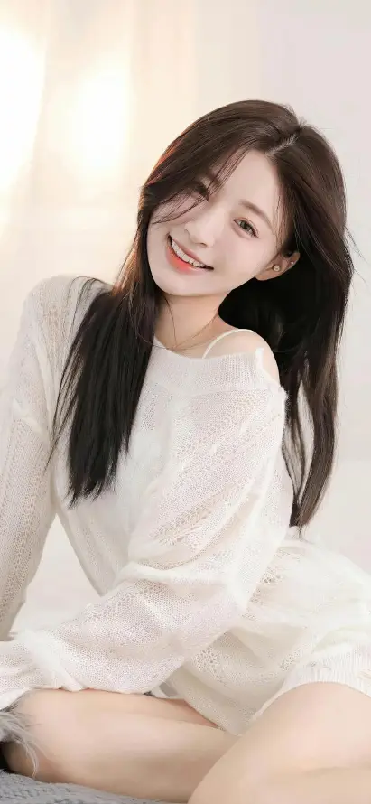 4k微笑壁纸 - 白衣 - 手机壁纸 - 简约背景「哲风壁纸」