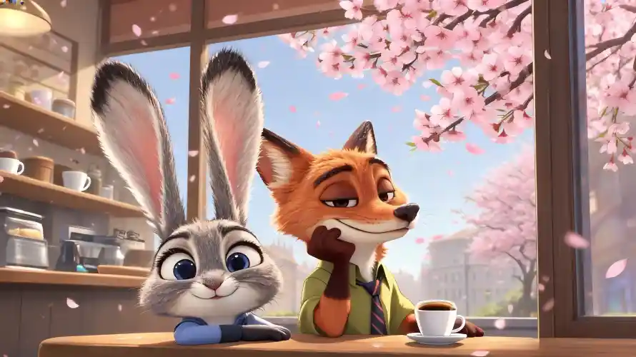 4k咖啡壁纸 - 尼克 - 朱迪 - 樱花「哲风壁纸」 4k咖啡壁纸 - 尼克 - 朱迪 - 樱花「哲风壁纸」