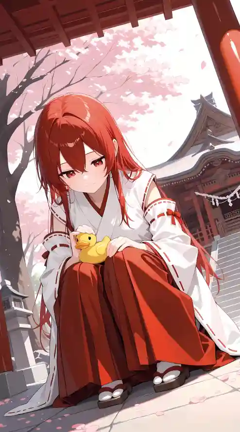 4k樱花壁纸 - 红发 - 龙族 - 小黄鸭「哲风壁纸」