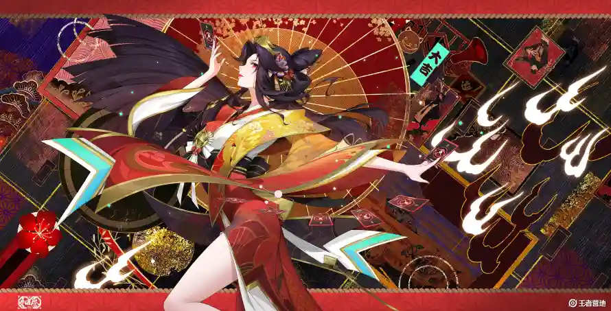 4k不知火舞壁纸 - 日式服饰 - 游戏角色 - 火焰特效「哲风壁纸」