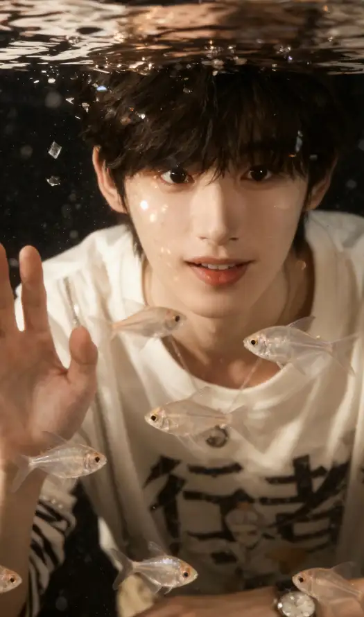 4k小鱼壁纸 - 水下 - 水泡 - 丁程鑫「哲风壁纸」