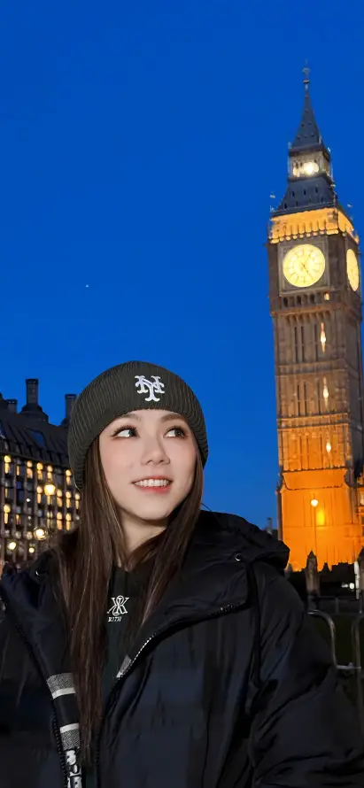 4k伦敦壁纸 - 夜景 - 美女 - 大本钟「哲风壁纸」