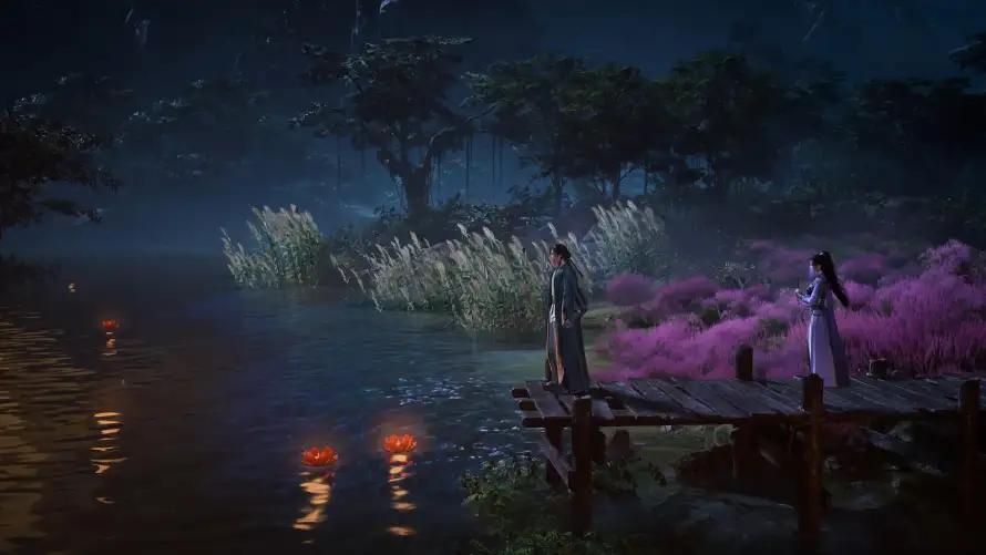 4k夜景壁纸 - 木桥 - 湖泊 - 紫灵「哲风壁纸」 4k夜景壁纸 - 木桥 - 湖泊 - 紫灵「哲风壁纸」