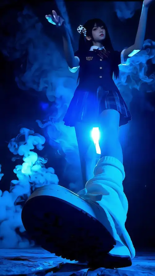 4k仰拍壁纸 - 腿 - 发光 - 暗黑「哲风壁纸」