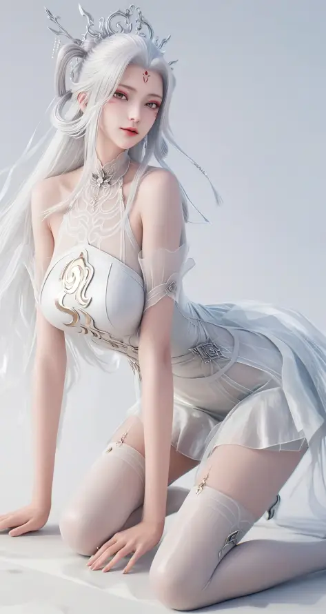 4k古风壁纸 - 小白 - 白发 - 白衣「哲风壁纸」