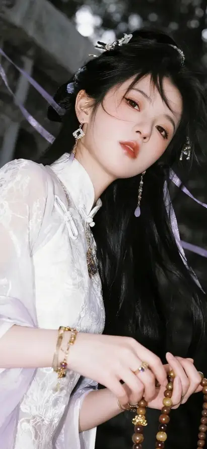 4k古典壁纸 - 汉服 - 珠串 - 中国风「哲风壁纸」