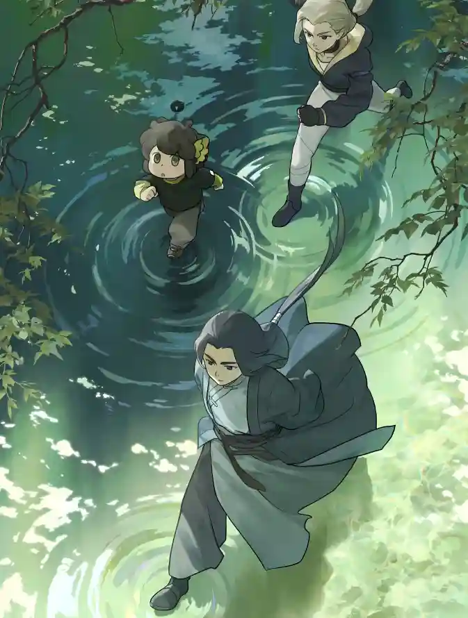 4k卡通壁纸 - 无限 - 树林 - 水面「哲风壁纸」