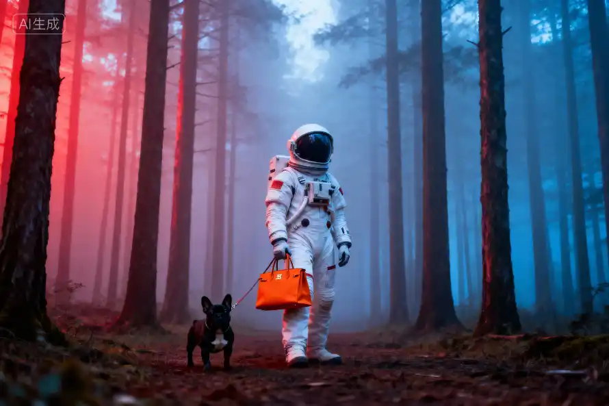 4k小狗壁纸 - 森林 - 科幻 - 宇航员「哲风壁纸」