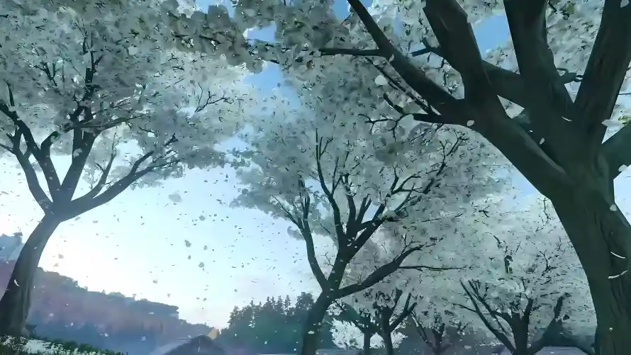 4k建筑壁纸 - 树 - 梨花 - 花瓣「哲风壁纸」