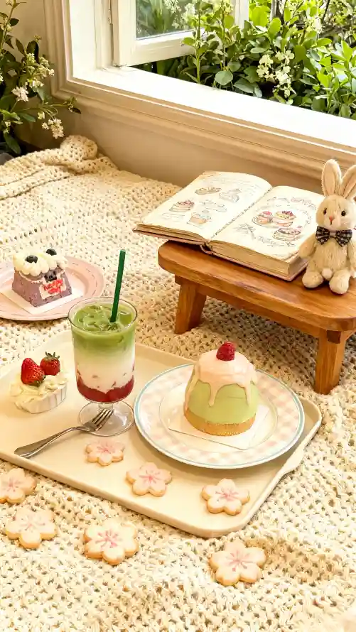 4k书本壁纸 - 甜点 - 饮品 - 下午茶「哲风壁纸」