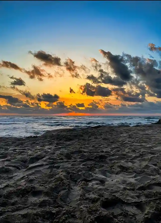 4k天空壁纸 - 日落 - 晚霞 - 沙滩「哲风壁纸」