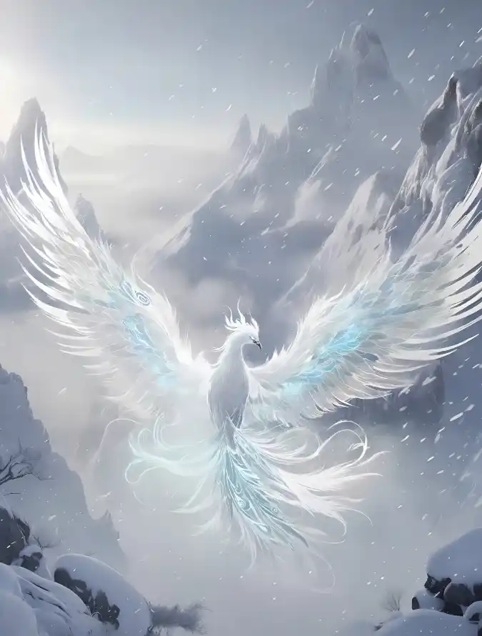 4k冰雪壁纸 - 奇幻 - 蓝羽 - 雪山「哲风壁纸」