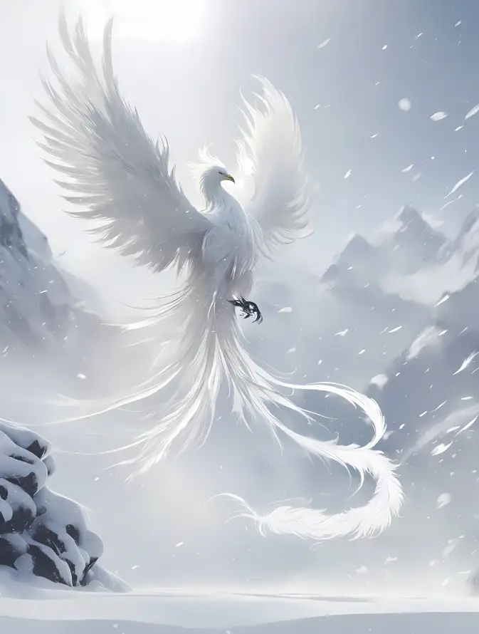 4k凤凰壁纸 - 山脉 - 玄幻 - 雪山「哲风壁纸」