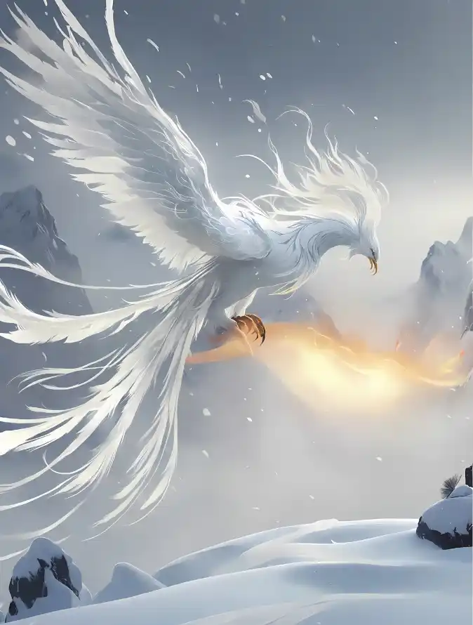 4k凤凰壁纸 - 动漫 - 雪山 - 雪景「哲风壁纸」