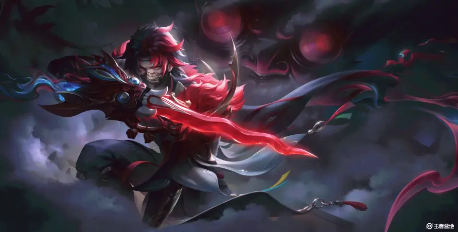 4k刺客壁纸 - 兰陵王 - 战斗姿态 - 暗黑风格「哲风壁纸」 4k刺客壁纸 - 兰陵王 - 战斗姿态 - 暗黑风格「哲风壁纸」