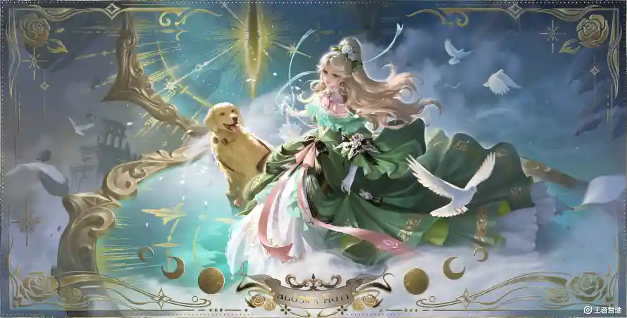 4k古风壁纸 - 绿裙 - 萌宠 - 西施「哲风壁纸」