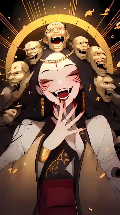 4k动漫壁纸 - 和服 - 暗黑 - 美女「哲风壁纸」