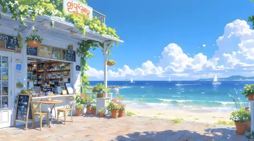 4k帆船壁纸 - 沙滩 - 海边 - 绿植「哲风壁纸」