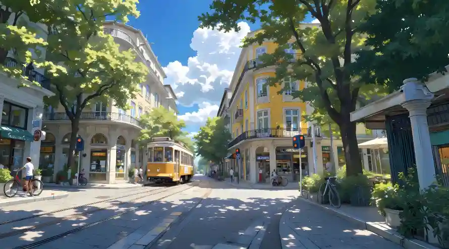 4k绿树壁纸 - 蓝天 - 街景 - 街道「哲风壁纸」 4k绿树壁纸 - 蓝天 - 街景 - 街道「哲风壁纸」