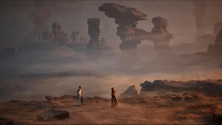 4k荒漠壁纸 - 风景 - 古风服饰 - 奇特岩石「哲风壁纸」