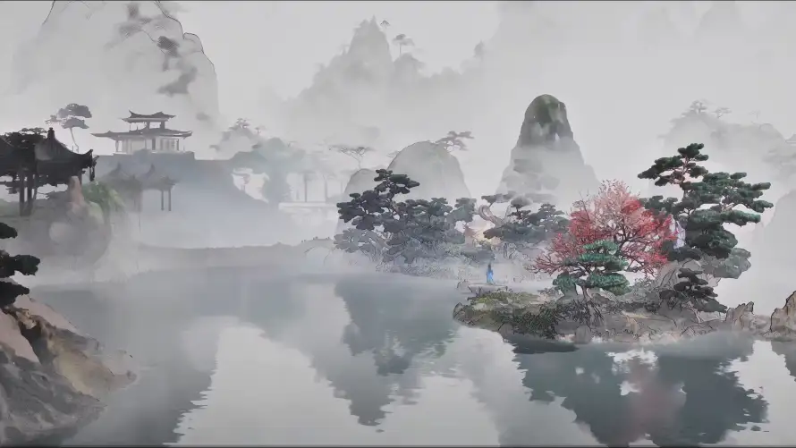 4k古建壁纸 - 古风 - 山水 - 雾气「哲风壁纸」