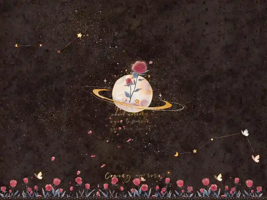 4k星球壁纸 - 星空 - 玫瑰 - 蝴蝶「哲风壁纸」 4k星球壁纸 - 星空 - 玫瑰 - 蝴蝶「哲风壁纸」