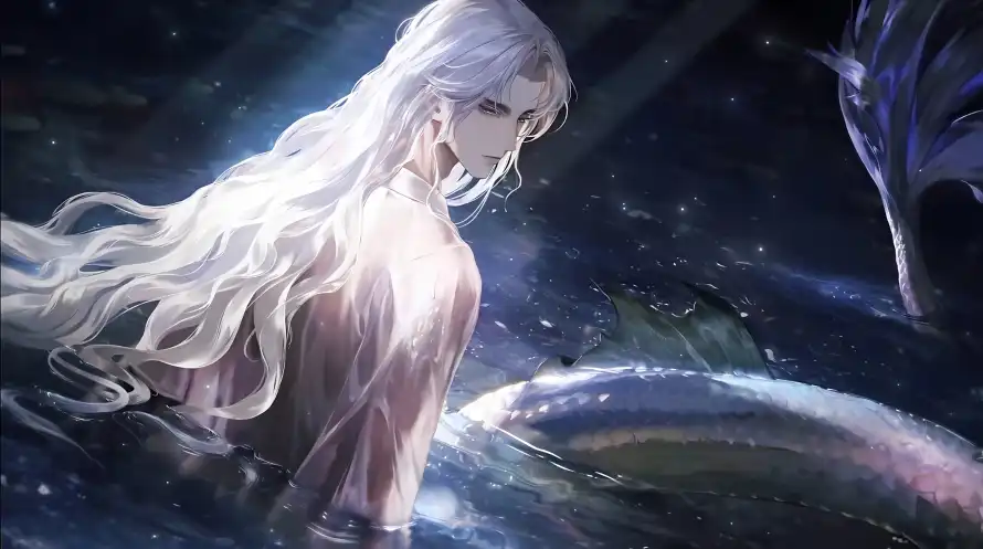 4k奇幻壁纸 - 龙 - 星空 - 白发「哲风壁纸」