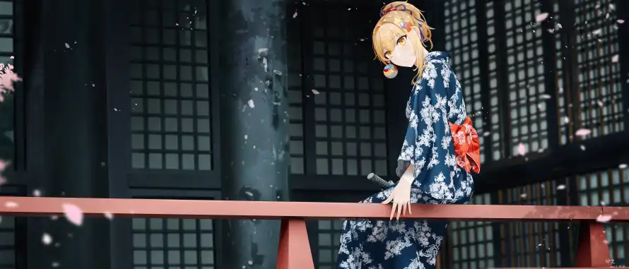 4kcg壁纸 - 动画 - 和服 - 樱花「哲风壁纸」 4kcg壁纸 - 动画 - 和服 - 樱花「哲风壁纸」