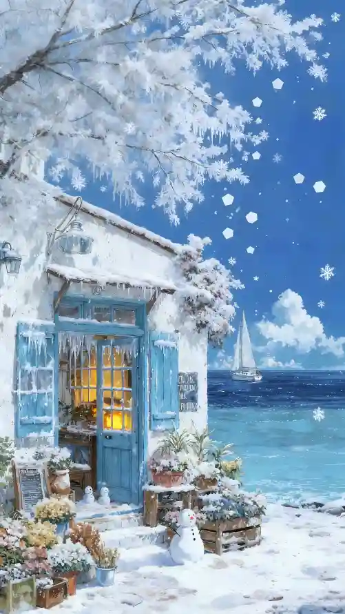 4k帆船壁纸 - 花 - 雪 - 房屋「哲风壁纸」