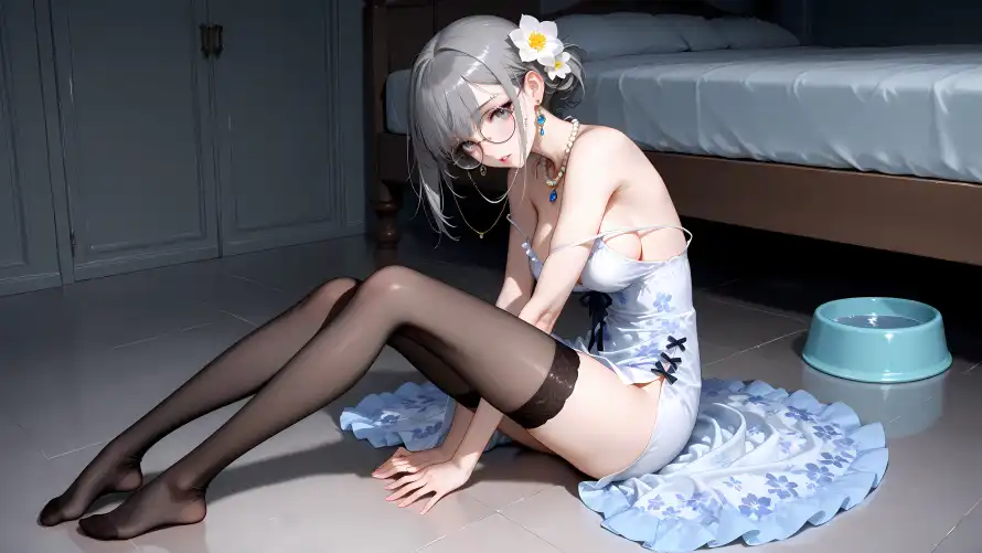 4k室内壁纸 - 少女 - 银发 - 黑丝「哲风壁纸」 4k室内壁纸 - 少女 - 银发 - 黑丝「哲风壁纸」