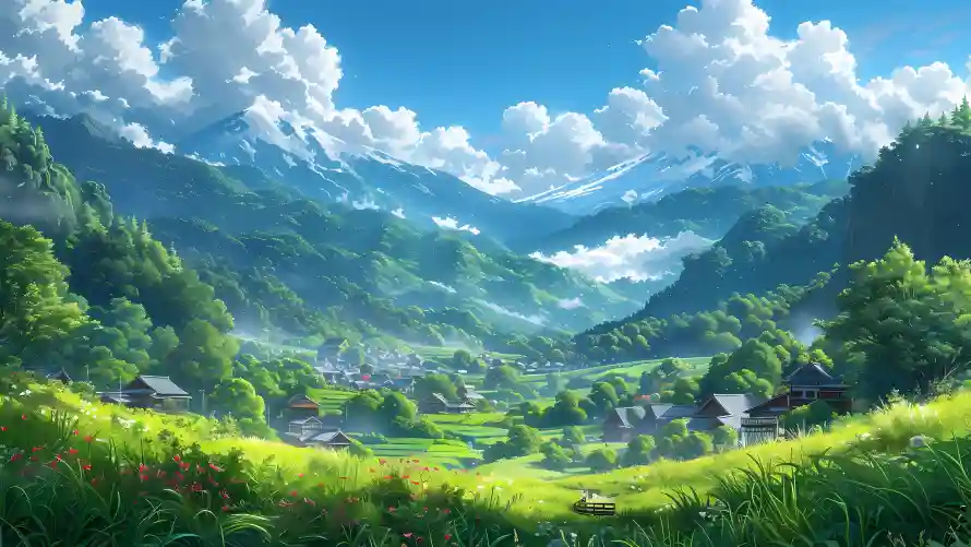 4k小镇壁纸-自然风景壁纸和草地-壁纸推荐「哲风壁纸」