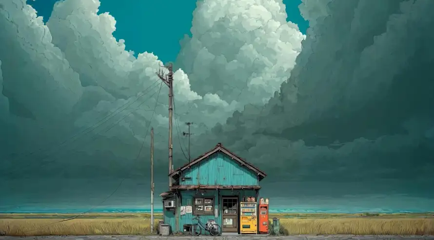 4k乡村壁纸 - 云层 - 房屋 - 田野「哲风壁纸」