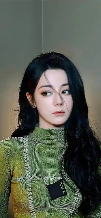 4k明星壁纸 - 气质 - 绿衣 - 长发「哲风壁纸」