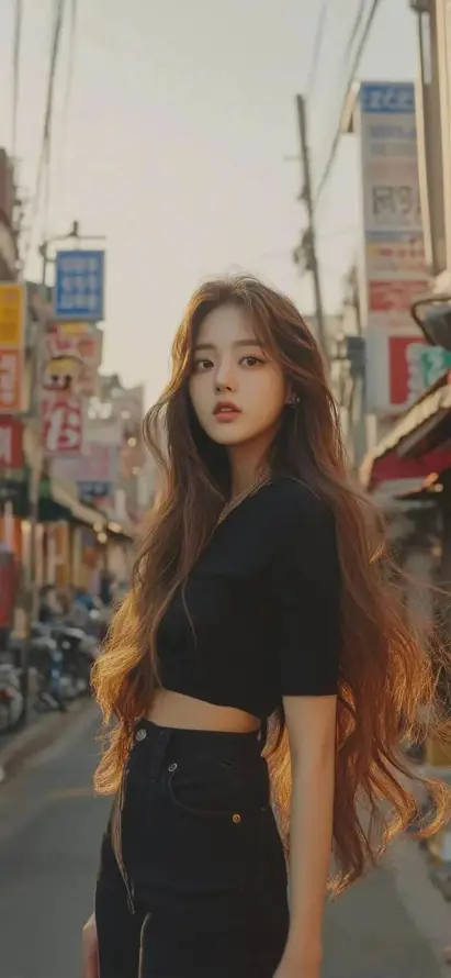 4k街拍壁纸 - 黑衣 - 黑裤 - 城市街道「哲风壁纸」