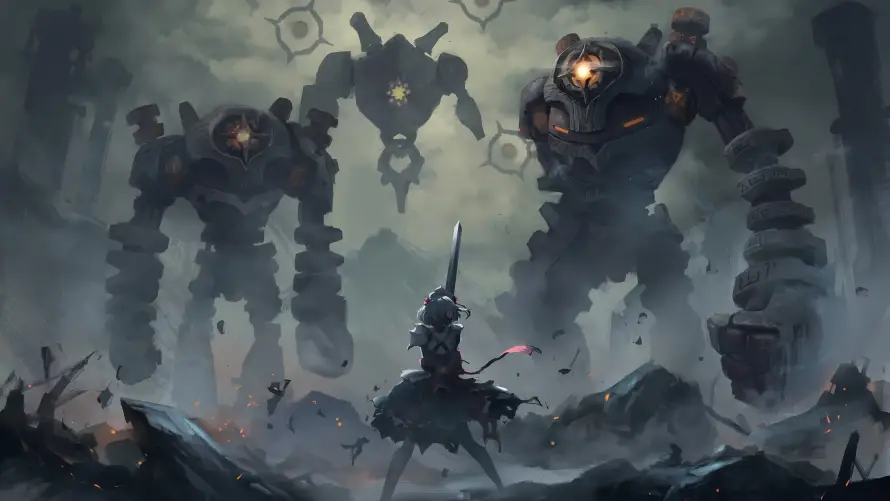 4k机甲壁纸 - 战斗 - 原神 - 战场「哲风壁纸」