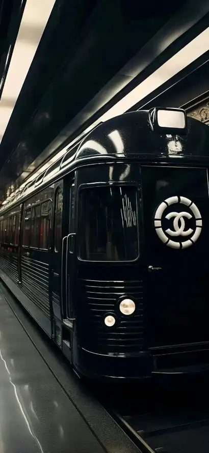 4k列车壁纸 - 隧道 - 黑色 - 深色系「哲风壁纸」