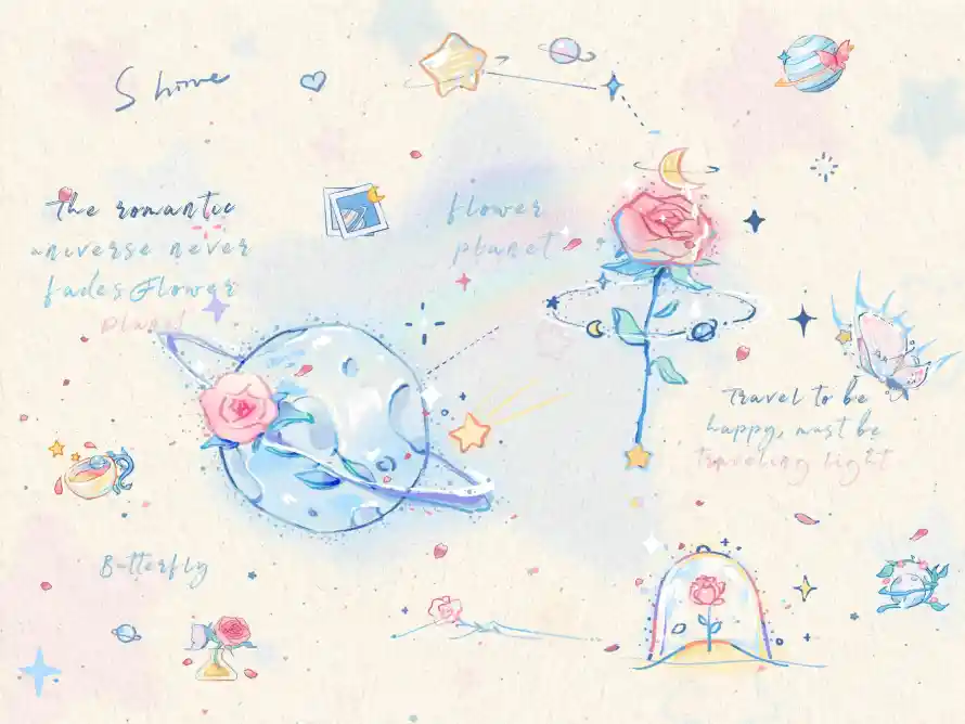 4k星球壁纸 - 梦幻 - 手绘风 - 童话风「哲风壁纸」