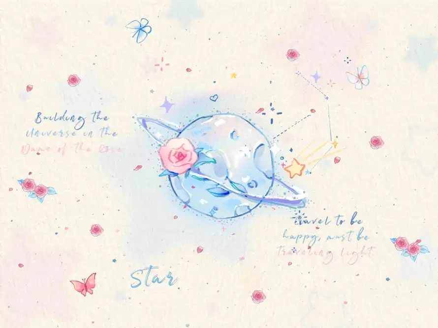 4k星星壁纸 - 蝴蝶 - 手绘风 - 卡通星球「哲风壁纸」 4k星星壁纸 - 蝴蝶 - 手绘风 - 卡通星球「哲风壁纸」