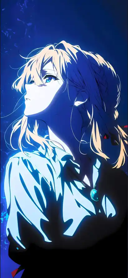 4k蓝调壁纸 - 衬衫 - 金发 - 动漫角色「哲风壁纸」