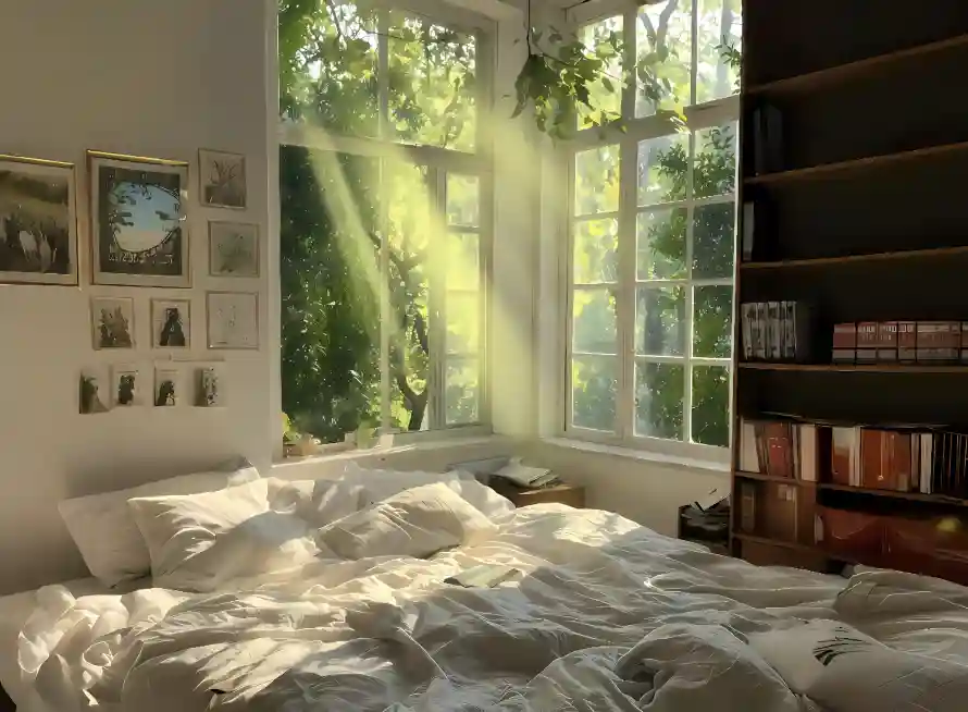 4k书架壁纸 - 床 - 卧室 - 室内「哲风壁纸」 4k书架壁纸 - 床 - 卧室 - 室内「哲风壁纸」