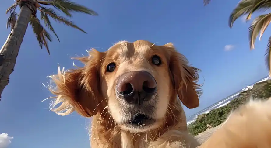 4k沙滩壁纸 - 自拍 - 萌宠 - 蓝天「哲风壁纸」