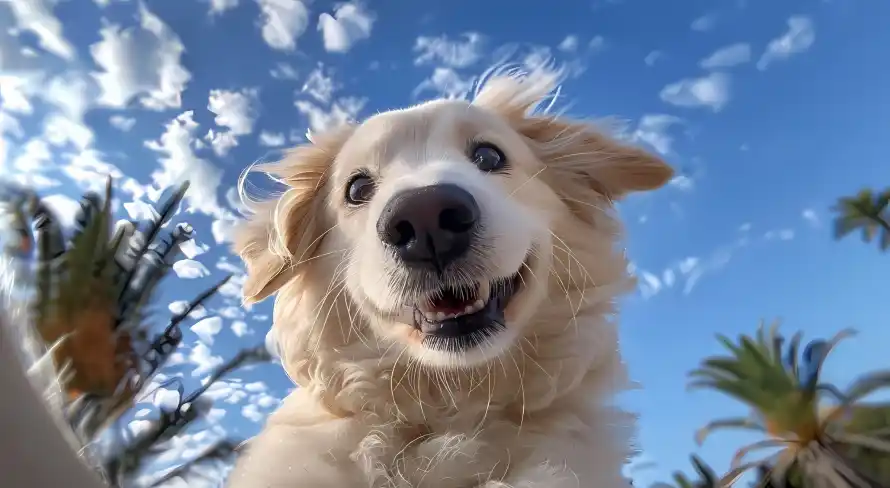 4k户外壁纸 - 自拍 - 萌宠 - 蓝天「哲风壁纸」