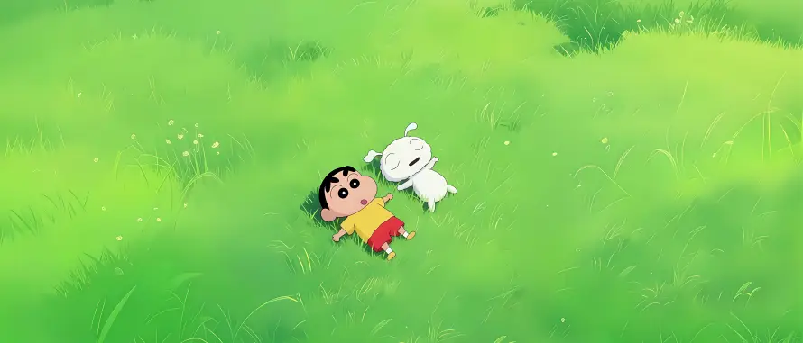 8k小白壁纸-休闲时光和宠物小狗-绿色草地「哲风壁纸」